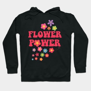 Colorful Flower Power Print Hoodie